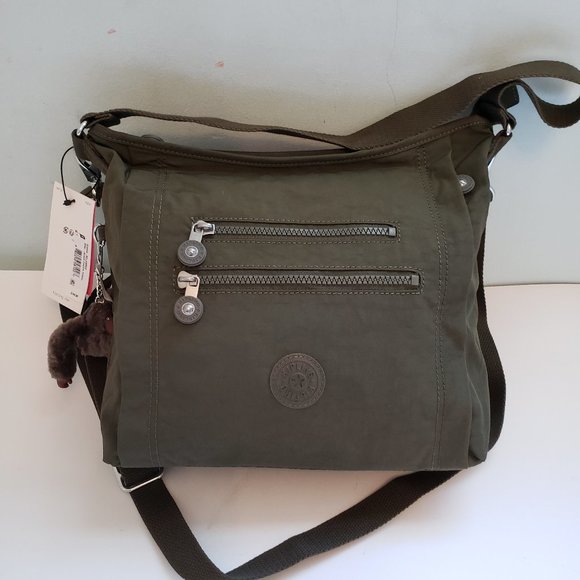 NWT Kipling BELAMMIE Jaded green Tonal Shoulder or crossbody bag. - Picture 1 of 17